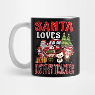 Santa Loves History Teacher Mug